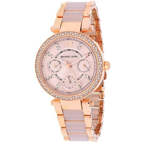 michael kors parker silver and crystal watch 39mm|michael kors parker watch mk6110.